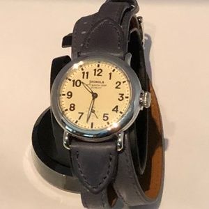 Shinola The Runwell 36mm Triple Wrap Leather Watch